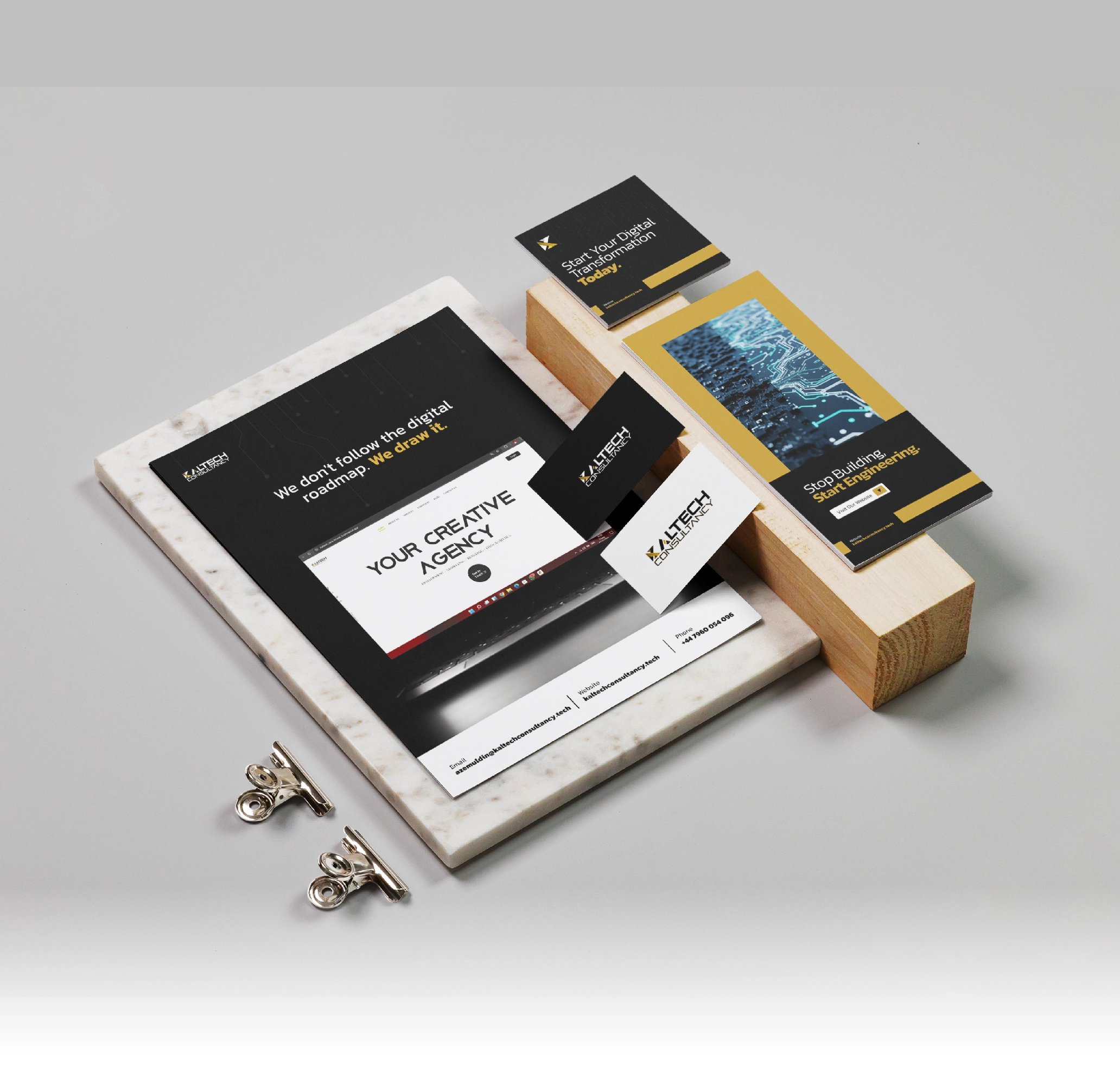 Professional branding and identity design services for growing businesses provided by Kaltech Consultancy